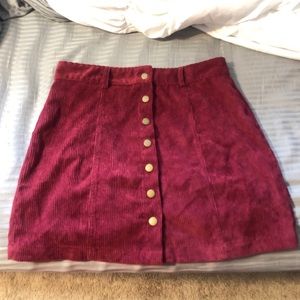 Burgundy skirt